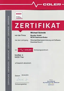 Boudier-Elektro-und-Maschienenbau-Zertifikat